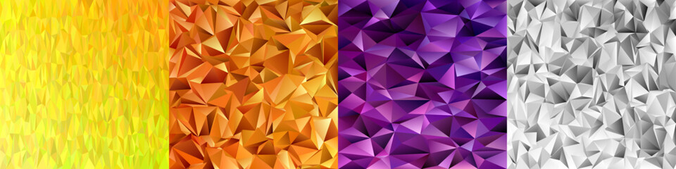 Obraz premium Abstract triangle polygon background collection