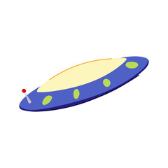 space ufo ship cartoon. beam fantasy, sky green, planet craft space ufo ship sign. isolated symbol vector illustration