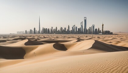 National Foundation Day Illustration: Celebrating Saudi Arabia with Sand Dunes and City Skyline