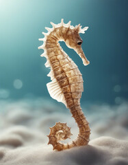 sea horse, isolated white background