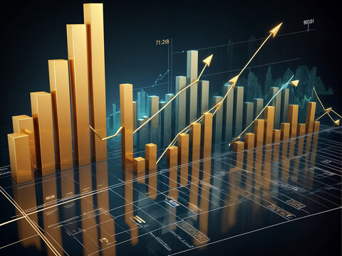 A bar graph with a single bar skyrocketing compared to flat competitors' bars. - Powered by Adobe