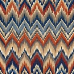 Ethnic abstract ikat art seamless pattern