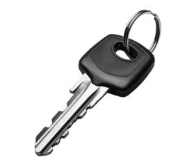 Car key isolated on transparent background