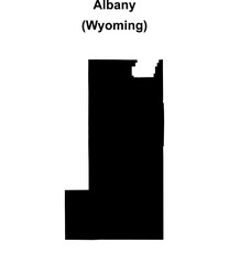 Albany County (Wyoming) blank outline map