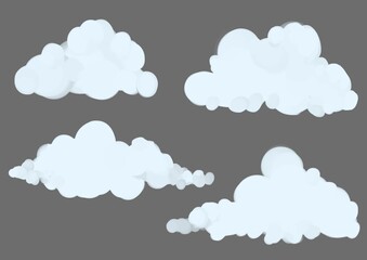 clouds of different shapes and sizes