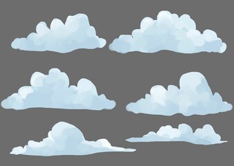 clouds of different shapes and sizes