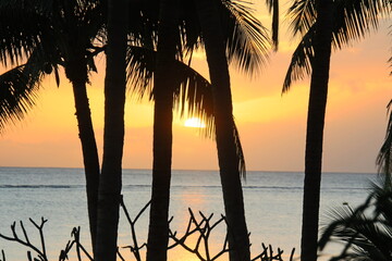 Sonnenuntergang bei Flic en Flac auf Mauritius