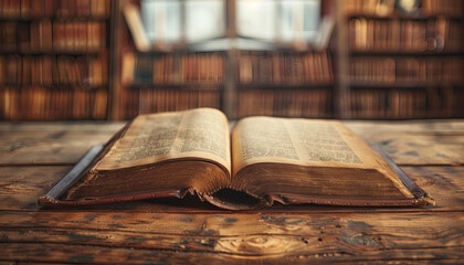 Obraz premium A booklover stumbles upon an old, forgotten manuscript in the library. ooklover who uses the library as a gateway to explore different cultures and times through the books they read. How does this sha