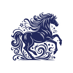 horse silhouette vector Clip art isolated design illustration