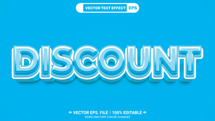 Discount 3d editable vector text style effect for product advertisement