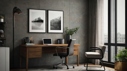 Fototapeta premium modern grey living room