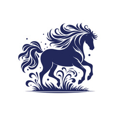 horse silhouette vector Clip art isolated design illustration