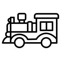 Train Toy Icon Element For Design