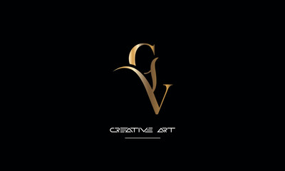 GV, VG, G, V abstract letters logo monogram