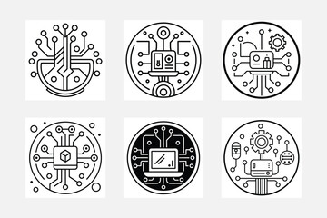 set of Logical stamps