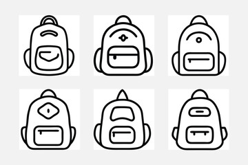 set of bag icons for web