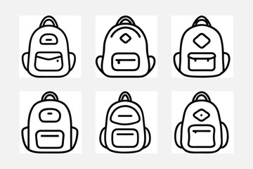 set of icons of bag