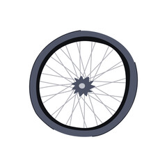 pspokes wheel bike cartoon. circle sport, hub tyre, race gear pspokes wheel bike sign. isolated symbol vector illustration