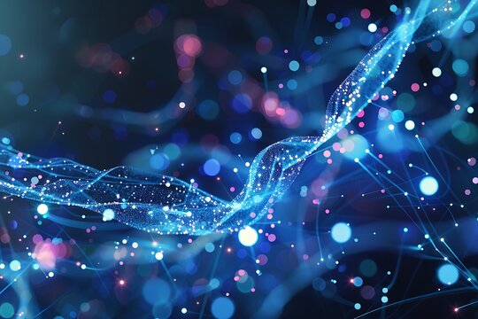 A dynamic, particle-style animation for a science blog's feature article image