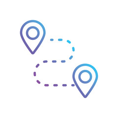Route Path vector icon