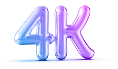 4k Followers Gradient Number 3D Render