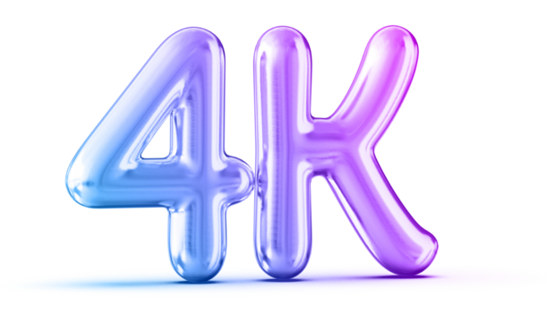 4k Followers Gradient Number 3D Render