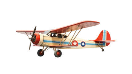 Retro vintage aircraft transparent background.