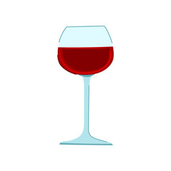 drink wine glass cartoon. party food, bar restaurant, cocktail line drink wine glass sign. isolated symbol vector illustration