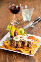 cevapcici with french fries