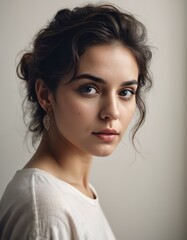 hiperrealistic portrait, ink, abraham lincol, portrait isolated on white background
