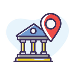 Bank  vector icon