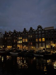 Obraz premium night view of Amsterdam