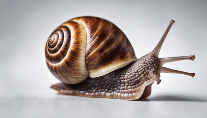 snail, isolated white background, copy space for text
