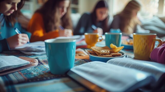 Church Group Sharing Insights in Home Bible Study