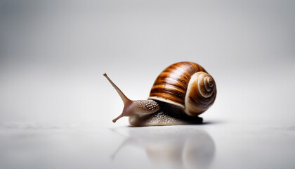 snail, isolated white background, copy space for text
