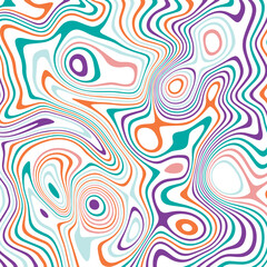 ABSTRACT ILLUSTRATION MARBLED TEXTURE LIQUIFY PSYCHEDELIC PASTEL SOFT COLORFUL DESIGN. OPTICAL ILLUSION BACKGROUND VECTOR DESIGN