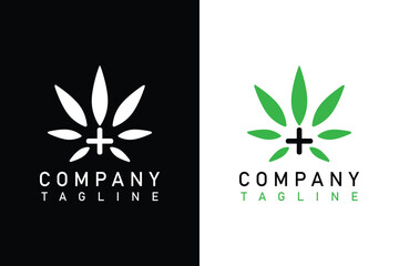 Medical cannabis business logo template