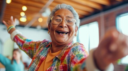 Obraz premium Inclusivity in Action: LGBTQ+ Elder Dance Participant