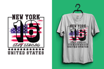 American typography t-shirt illustration 