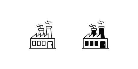 Obraz premium industry set icon with white background vector stock illustration