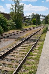 Obraz premium Altes industrielles Gebäude im Landschaftspark Duisburg Nord, Vintage, LaPaDu, Ruhrgebiet, Deutschland