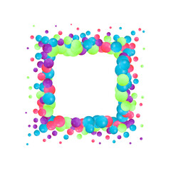 Colorful balls background. Vector background made with gradient meshes. Background design for banner, poster, flyer, card, postcard, cover, brochure. Eps 10