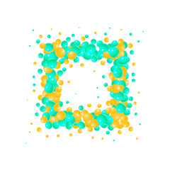 Elegant 3D Pearls. Pearl Beads. Treasure realistic design. Photo frame. Eps 10