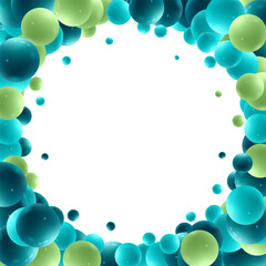 Color pearl balls. Frame. Pearls. Eps 10