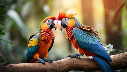 Fototapeta premium parrots in the wild