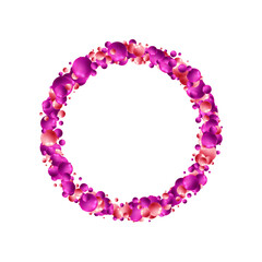 Purple and pink layers. Abstract vector background. Round photo frame. Eps 10