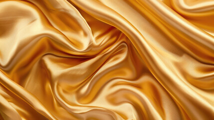 Obraz premium Golden smooth satin or silk texture background