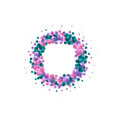 multi-colored layers. Abstract vector background. Round photo frame. Eps 10