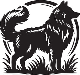 Wolf silhouette vector illustration