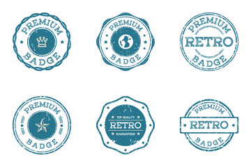 Retro badge vector set collection